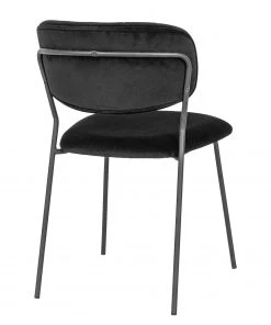 Loftscape Polsterstuhl Muel II (2er-Set) - Samt / Stahl - Schwarz / Anthrazit -Deutschland Stühle Verkaufs-Shop 1000336494 220223 032 DETAILS P000000001000336494