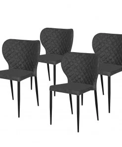 Loftscape Polsterstuhl Picard (4er-Set) - Dunkelgrau