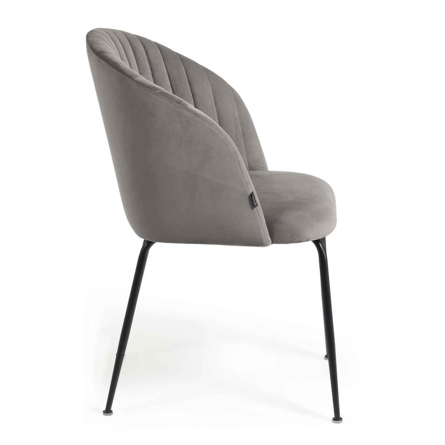 Loftscape Esszimmerstuhl Lumi III (2er-Set) - Samt / Stahl - Grau / Schwarz 3 Loftscape Esszimmerstuhl Lumi III (2er-Set) - Samt / Stahl - Grau / Schwarz – Bild 3