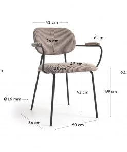 Loftscape Armlehnenstuhl Sean I (2er-Set) - Hellrosa -Deutschland Stühle Verkaufs-Shop 1000340208 220414 500 SKETCH DETAILS P000000001000340208 sketch