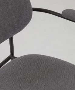 Loftscape Armlehnenstuhl Sean II (2er-Set) - Chenille / Stahl - Grau / Schwarz -Deutschland Stühle Verkaufs-Shop 1000340215 220414 045 DETAILS P000000001000340215