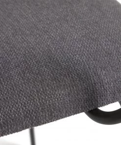 Loftscape Armlehnenstuhl Sean II (2er-Set) - Chenille / Stahl - Grau / Schwarz -Deutschland Stühle Verkaufs-Shop 1000340215 220414 050 DETAILS P000000001000340215