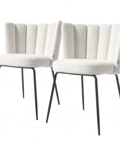 Loftscape Polsterstuhl Crombie (2er-Set) - Weiß