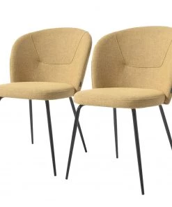 Loftscape Polsterstuhl Moselle (2er-Set) - Safrangelb