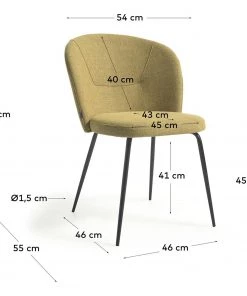 Loftscape Polsterstuhl Moselle (2er-Set) - Safrangelb -Deutschland Stühle Verkaufs-Shop 1000340218 220414 500 SKETCH DETAILS P000000001000340218 sketch