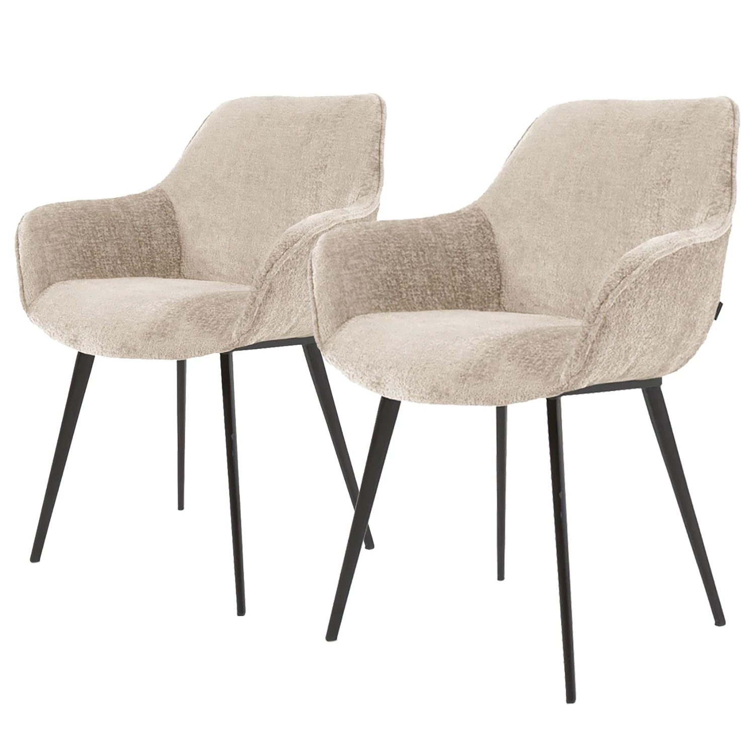 Loftscape Armlehnenstuhl Sophie (2er-Set) - Elfenbein 1 Loftscape Armlehnenstuhl Sophie (2er-Set) - Elfenbein