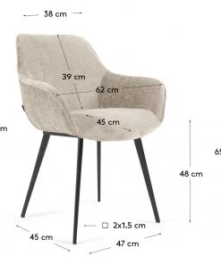 Loftscape Armlehnenstuhl Sophie (2er-Set) - Elfenbein 21 Loftscape Armlehnenstuhl Sophie (2er-Set) - Elfenbein -Deutschland Stühle Verkaufs-Shop 1000340230 220414 500 SKETCH DETAILS P000000001000340230 sketch 2