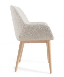 Loftscape Armlehnenstuhl Kusamo V (4er-Set) - Strukturstoff - Weiß / Esche -Deutschland Stühle Verkaufs-Shop 1000340256 220414 035 DETAILS P000000001000340256