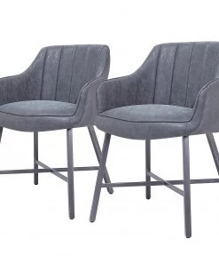 Loftscape Armlehnstuhl Septon (2er-Set) - Grau