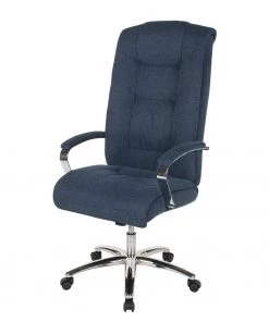 Duo Collection Chefsessel Benno - Webstoff / Metall - Marineblau / Chrom