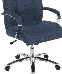 Duo Collection Chefsessel Benno - Webstoff / Metall - Marineblau / Chrom -Deutschland Stühle Verkaufs-Shop 1000343750 220411 040 DETAILS P000000001000343750