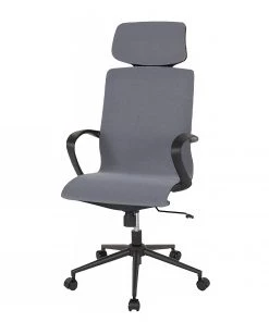 Duo Collection Chefsessel Nael - Webstoff / Nylon - Grau / Schwarz