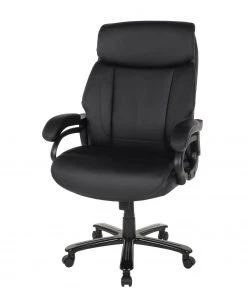 Duo Collection Chefsessel Ennio XXL - Kunstleder / Metall - Schwarz