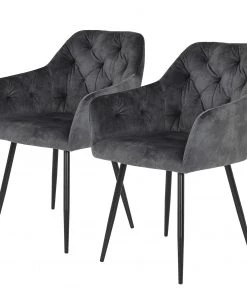 Red Living Armlehnenstuhl Portol (2er-Set) - Grau