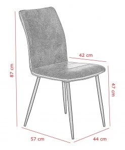 Red Living Polsterstuhl Plemy (2er-Set) - Anthrazit -Deutschland Stühle Verkaufs-Shop 1000343831 220406 500 SKETCH DETAILS P000000001000343831 sketch