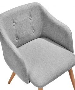 Butlers Armlehnenstuhl ROCK'N'SOUL - Stahl / Polyester - Grau -Deutschland Stühle Verkaufs-Shop 1000343953 220406 060 DETAILS P000000001000343953