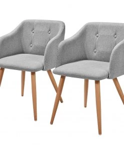 Butlers Armlehnenstuhl ROCK'N'SOUL (2er-Set) - Stahl / Polyester - Grau