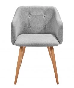 Butlers Armlehnenstuhl ROCK'N'SOUL (2er-Set) - Stahl / Polyester - Grau -Deutschland Stühle Verkaufs-Shop 1000343991 220406 030 DETAILS P000000001000343991