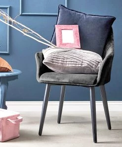 Butlers Armlehnenstuhl VELVET (2er-Set) - Polyester / Metall - Grau -Deutschland Stühle Verkaufs-Shop 1000343995 220406 021 MOOD DETAILS P000000001000343995 mood