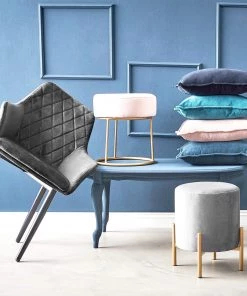 Butlers Armlehnenstuhl VELVET (2er-Set) - Polyester / Metall - Grau -Deutschland Stühle Verkaufs-Shop 1000343995 220406 022 MOOD DETAILS P000000001000343995 mood