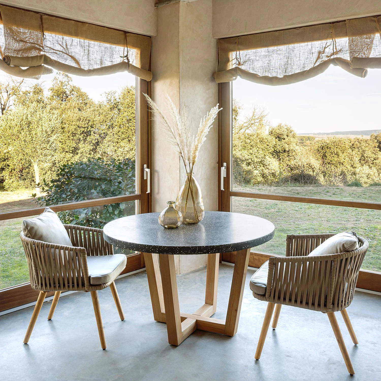 Norrwood Armlehnenstuhl Secu (2er-Set) - Webstoff / Akazie massiv - Taupe / Akazie 2 Norrwood Armlehnenstuhl Secu (2er-Set) - Webstoff / Akazie massiv - Taupe / Akazie – Bild 2