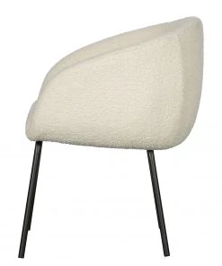 Loftscape Armlehnenstuhl Pangolo (2er-Set) - Bouclé / Stahl - Weiß / Schwarz -Deutschland Stühle Verkaufs-Shop 1000344484 220414 031 DETAILS P000000001000344484