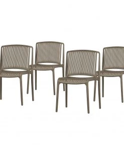 Loftscape Esszimmerstuhl Schönberg (4er-Set) - Taupe