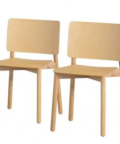 Loftscape Esszimmerstuhl Priscilla (2er-Set) - Esche Hell