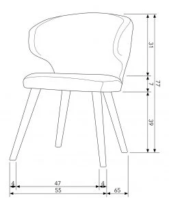 Loftscape Polsterstuhl Pilate (2er-Set) - Grau -Deutschland Stühle Verkaufs-Shop 1000344507 220414 500 SKETCH DETAILS P000000001000344507 sketch