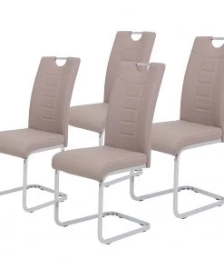 Loftscape Freischwinger Festola - Cappuccino - 4er Set