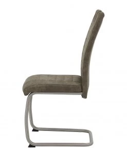 Loftscape Freischwinger Wisches - Microfaser / Edelstahl - Schlamm - 4er Set -Deutschland Stühle Verkaufs-Shop 1000352391 220610 050 DETAILS P000000001000352391