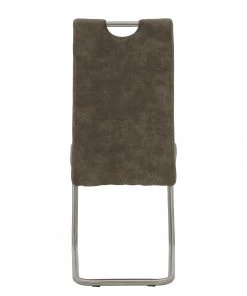 Loftscape Freischwinger Wisches - Microfaser / Edelstahl - Schlamm - 4er Set -Deutschland Stühle Verkaufs-Shop 1000352391 220610 070 DETAILS P000000001000352391