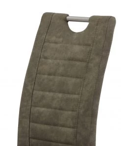 Loftscape Freischwinger Wisches - Microfaser / Edelstahl - Schlamm - 4er Set -Deutschland Stühle Verkaufs-Shop 1000352391 220610 080 DETAILS P000000001000352391