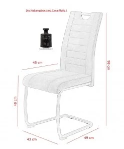 Loftscape Freischwinger Wisches - Microfaser / Edelstahl - Schlamm - 4er Set -Deutschland Stühle Verkaufs-Shop 1000352391 220610 500 SKETCH DETAILS P000000001000352391 sketch
