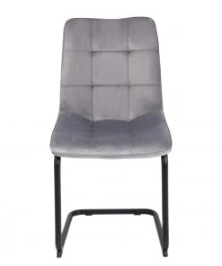 Loftscape Freischwinger Seline - Samt / Stahl - Schwarz - Grau - 4er Set -Deutschland Stühle Verkaufs-Shop 1000352408 220610 040 DETAILS P000000001000352408