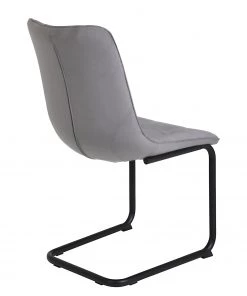 Loftscape Freischwinger Seline - Samt / Stahl - Schwarz - Grau - 4er Set -Deutschland Stühle Verkaufs-Shop 1000352408 220610 060 DETAILS P000000001000352408