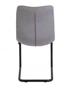 Loftscape Freischwinger Seline - Samt / Stahl - Schwarz - Grau - 4er Set -Deutschland Stühle Verkaufs-Shop 1000352408 220610 070 DETAILS P000000001000352408