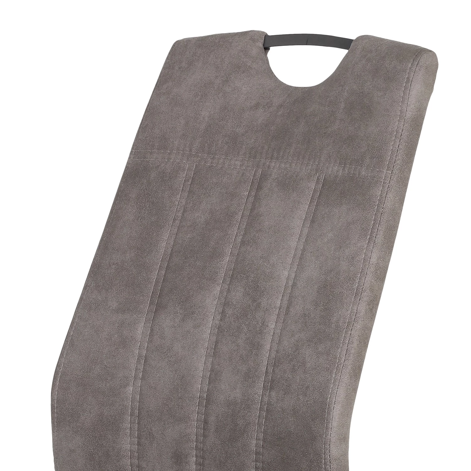 Loftscape Freischwinger Cotulla - Microfaser / Metall - Schwarz - Vintage Grau - 4er Set 8 Loftscape Freischwinger Cotulla - Microfaser / Metall - Schwarz - Vintage Grau - 4er Set – Bild 8