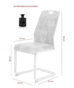 Loftscape Freischwinger Cotulla - Microfaser / Metall - Schwarz - Vintage Grau - 4er Set 21 Loftscape Freischwinger Cotulla - Microfaser / Metall - Schwarz - Vintage Grau - 4er Set -Deutschland Stühle Verkaufs-Shop 1000352412 220610 500 SKETCH DETAILS P000000001000352412 sketch