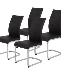 Loftscape Freischwinger Mebane - Schwarz - 4er Set