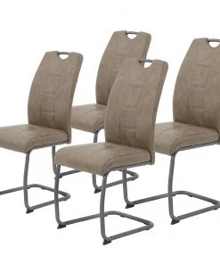 Red Living Freischwinger Haapsa - Schlamm - 4er Set