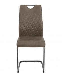 Loftscape Freischwinger Lajo - Microfaser / Stahl - Schlamm - 4er Set -Deutschland Stühle Verkaufs-Shop 1000352429 220610 040 DETAILS P000000001000352429