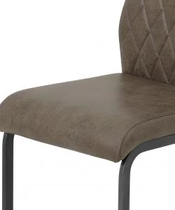 Loftscape Freischwinger Lajo - Microfaser / Stahl - Schlamm - 4er Set -Deutschland Stühle Verkaufs-Shop 1000352429 220610 081 DETAILS P000000001000352429