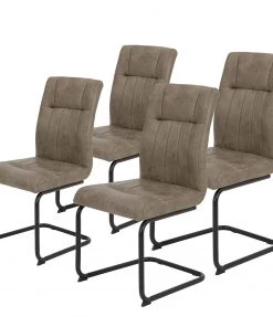 Loftscape Freischwinger Caliento - Braun - 4er Set