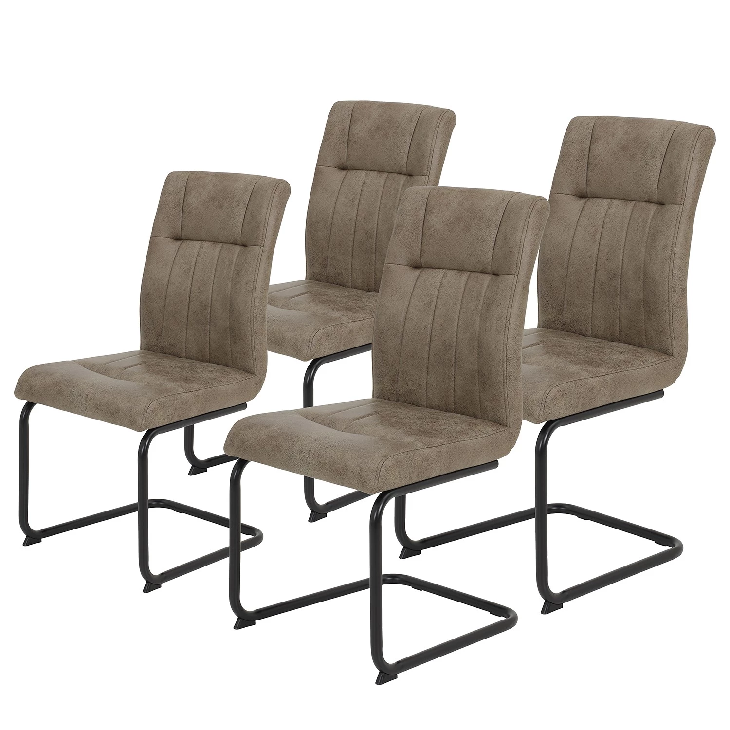 Loftscape Freischwinger Caliento - Braun - 4er Set 1 Loftscape Freischwinger Caliento - Braun - 4er Set