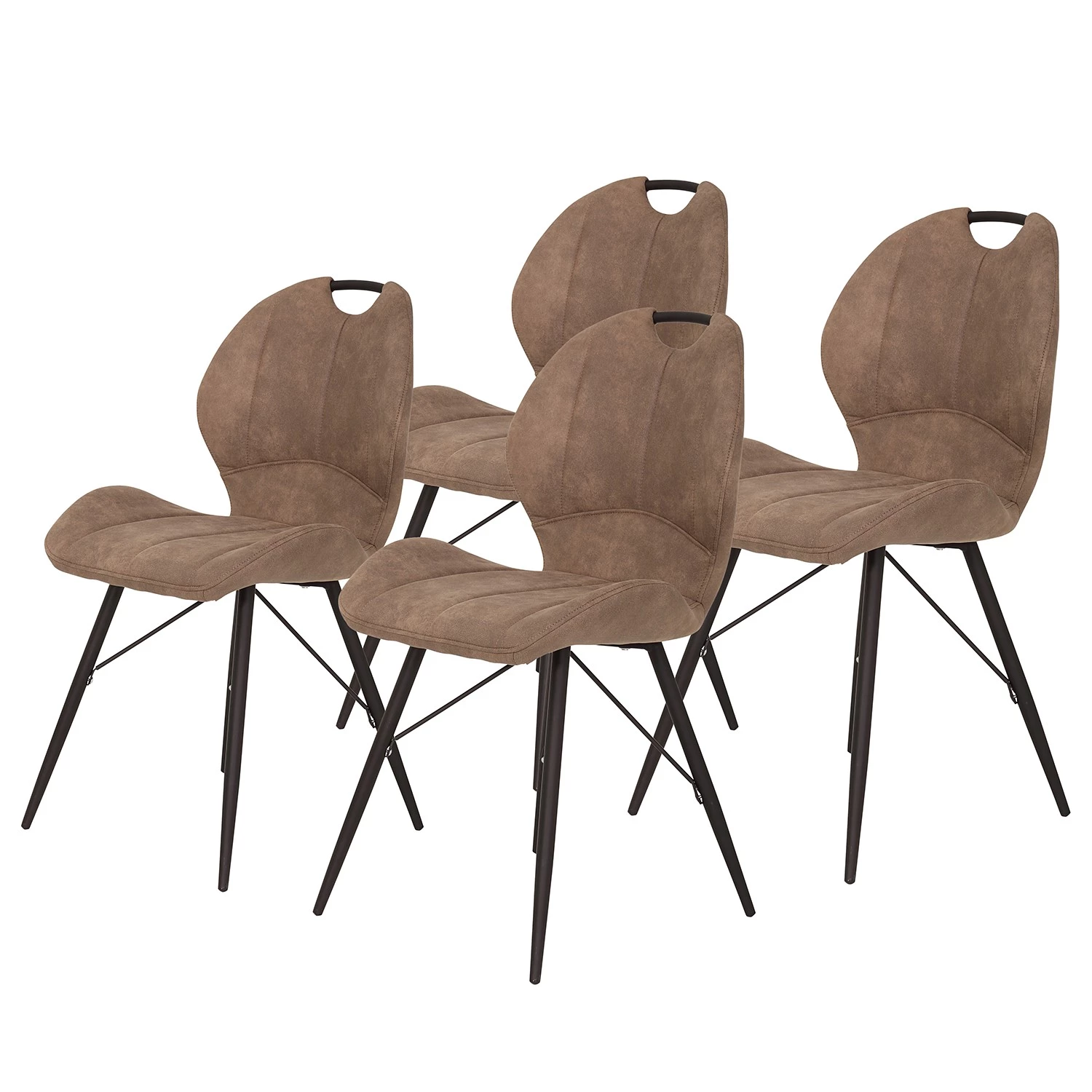 Loftscape Polsterstuhl Glin - Schlamm - 4er Set 1 Loftscape Polsterstuhl Glin - Schlamm - 4er Set