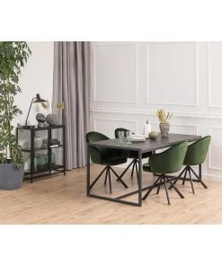 Loftscape Armlehnenstuhl Chamby I - Samt / Eisen - Dunkelgrün / Schwarz -Deutschland Stühle Verkaufs-Shop 1000357419 220621 021 MOOD DETAILS P000000001000357419 mood