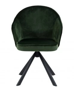 Loftscape Armlehnenstuhl Chamby I - Samt / Eisen - Dunkelgrün / Schwarz -Deutschland Stühle Verkaufs-Shop 1000357419 220621 030 DETAILS P000000001000357419