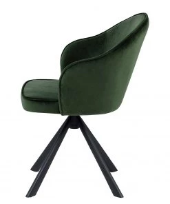 Loftscape Armlehnenstuhl Chamby I - Samt / Eisen - Dunkelgrün / Schwarz -Deutschland Stühle Verkaufs-Shop 1000357419 220621 040 DETAILS P000000001000357419