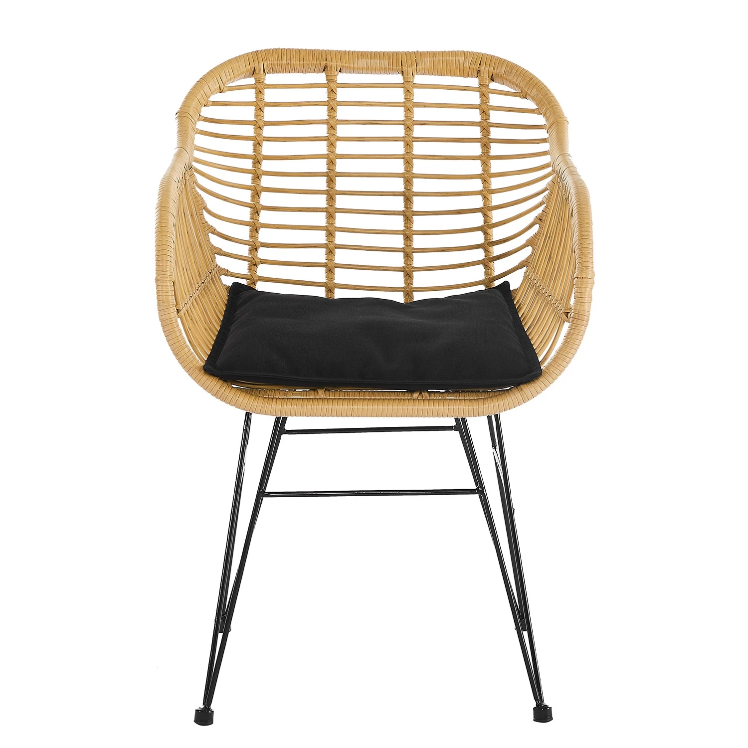 Armlehnstuhl Keleo (2er-Set) - Beige / Schwarz 2 Armlehnstuhl Keleo (2er-Set) - Beige / Schwarz – Bild 2